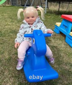 28 Toddler Girl Reborn Baby Doll Painted Kit Hand-Rooted Hair DIY Toy Kids Gift