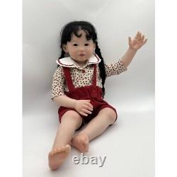 28in Artist Finished Reborn Baby Doll Soft Cloth Body Toddler Girl Real Picture