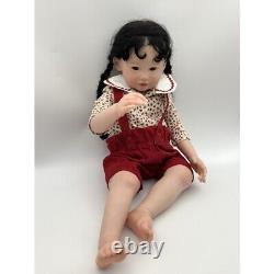 28in Artist Finished Reborn Baby Doll Soft Cloth Body Toddler Girl Real Picture