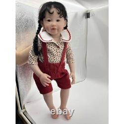 28in Artist Finished Reborn Baby Doll Soft Cloth Body Toddler Girl Real Picture