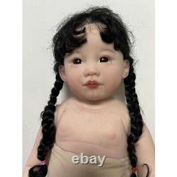 28in Artist Finished Reborn Baby Doll Soft Cloth Body Toddler Girl Real Picture