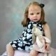 28in Finished Reborn Baby Doll Handmade Doll Girl with Rooted Hair Birthday Gift