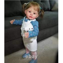 28in Finished Reborn Baby Dolls With Hand-Rooted Hair Toddler Girl Handmade Gift