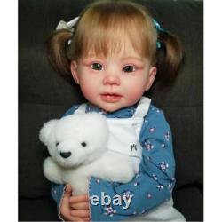 28in Finished Reborn Baby Dolls With Hand-Rooted Hair Toddler Girl Handmade Gift
