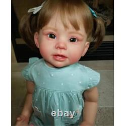 28in Finished Reborn Baby Dolls With Hand-Rooted Hair Toddler Girl Handmade Gift