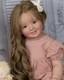 28in Finished Toddler Girl Reborn Baby Doll Hand-Rooted Curly Hair Lifelike Gift