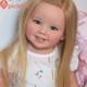 28in Reborn Baby Lovely Toddler Girl Doll Hand-Rooted Gold Hair Gift Assembled