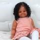 28in Reborn Dolls Dark Skin Girl African Toddler Hand-Rooted Hair Realistic Gift