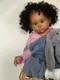 28in Reborn Dolls Toddler Baby With Hand-Rooted Afro Hair Dark Skin African Girl