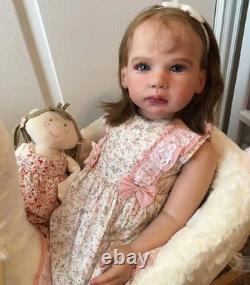 28inch Artist Finished Reborn Baby Doll Toddler Girl Hand-Rooted Hair XMAS GIFT