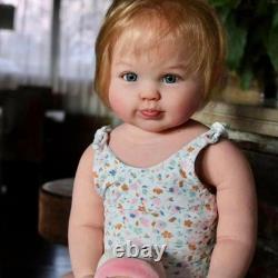 28inch Artist Painted Lifelike Reborn Baby Doll Rooted Red Hair Toddler Girl Toy