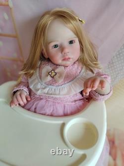 28inch Artist Painted Reborn Baby Doll Toddler Girl Hand-Rooted Hair XMAS GIFT