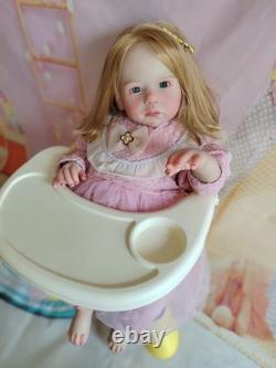 28inch Artist Painted Reborn Baby Doll Toddler Girl Hand-Rooted Hair XMAS GIFT