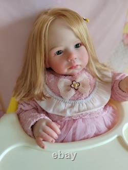 28inch Artist Painted Reborn Baby Doll Toddler Girl Hand-Rooted Hair XMAS GIFT