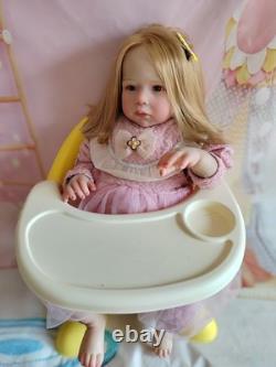 28inch Artist Painted Reborn Baby Doll Toddler Girl Hand-Rooted Hair XMAS GIFT