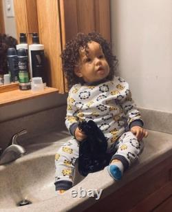 28inch Finished Reborn Baby Doll Rooted Hair Toddler Realistic Festival Toy Gift