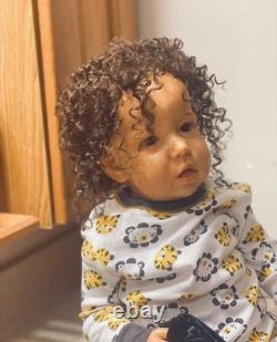28inch Finished Reborn Baby Doll Rooted Hair Toddler Realistic Festival Toy Gift