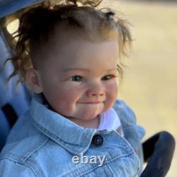 28inch Hand-Rooted Hair Reborn Baby Doll Huge Toddler Girl Artist Finished Doll