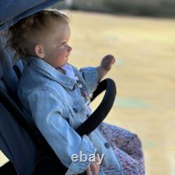 28inch Hand-Rooted Hair Reborn Baby Doll Huge Toddler Girl Artist Finished Doll