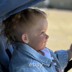 28inch Hand-Rooted Hair Reborn Baby Doll Huge Toddler Girl Artist Finished Doll