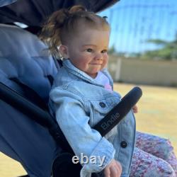 28inch Hand-Rooted Hair Reborn Baby Doll Huge Toddler Girl Artist Finished Doll