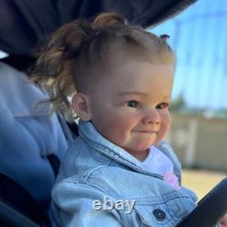 28inch Hand-Rooted Hair Reborn Baby Doll Huge Toddler Girl Artist Finished Doll