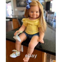 28inch Lifelike Finished Reborn Dolls Rooted Hair Girl Toddler Handmade DIY Gift