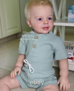 28inch Lifelike Toddler Boy Reborn Baby Doll Rooted Hair Handmade Toy Girls Gift