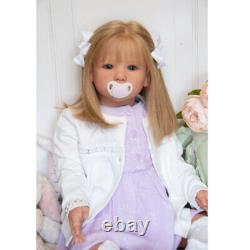 28inch Painted Toddler Reborn Baby Doll Finished Baby Girl Cloth Body Realistic