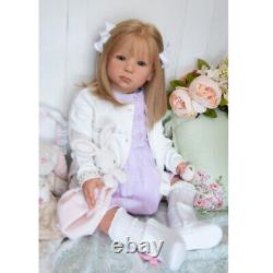 28inch Painted Toddler Reborn Baby Doll Finished Baby Girl Cloth Body Realistic