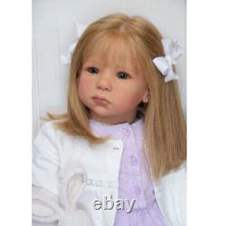 28inch Painted Toddler Reborn Baby Doll Finished Baby Girl Cloth Body Realistic