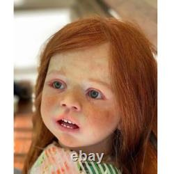 29 Reborn Doll Toddler Girl Lifelike Finished Hand-rooted Hair Straight Legs