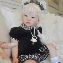 29in Reborn Baby Dolls Realistic Newborn Girl Doll Soft Vinyl Body Handmade Toys