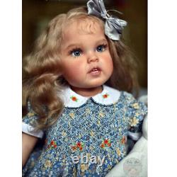 30 Finished Reborn Baby Doll Girl Toddler Yellow Long Curly Hair Handmade Gift