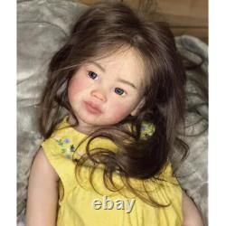 30 Finished Reborn Dolls Toddler Girl Long Brown Hair Rooted Handmade Gifts