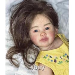 30 Finished Reborn Dolls Toddler Girl Long Brown Hair Rooted Handmade Gifts