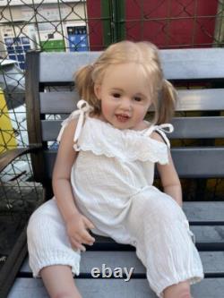 30 Hand-Rooted Hair Reborn Baby Doll Huge Toddler Girl Artist Finished Doll Toy