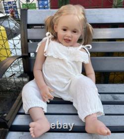 30 Hand-Rooted Hair Reborn Baby Doll Huge Toddler Girl Artist Finished Doll Toy