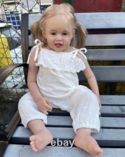30 Hand-Rooted Hair Reborn Baby Doll Huge Toddler Girl Artist Finished Doll Toy
