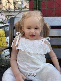 30 Hand-Rooted Hair Reborn Baby Doll Huge Toddler Girl Artist Finished Doll Toy