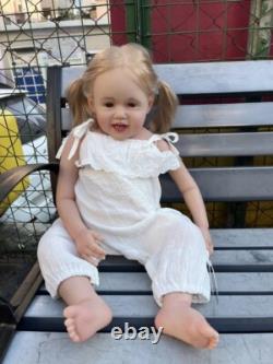 30 Hand-Rooted Hair Reborn Baby Doll Huge Toddler Girl Artist Finished Doll Toy