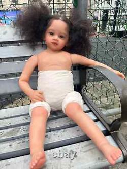 30 Huge Reborn Baby Dolls Brown Skin Painted Kit Unassembled African Girl Toys