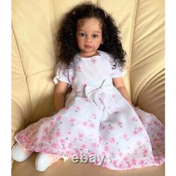 30 Inch Reborn Baby Doll with Hand-Rooted Curly Hair Already Finished Doll Gift