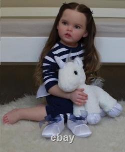 30 Pretty Painted Toddler Girl Reborn Baby Doll Hand-Rooted Mohair Artist Gift