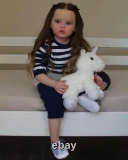 30 Pretty Painted Toddler Girl Reborn Baby Doll Hand-Rooted Mohair Artist Gift