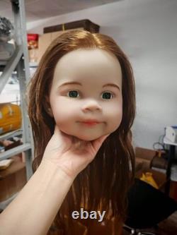 30 Reborn Baby Doll Painted Kit Toddler Girl Rooted Long Hair DIY Xmas Gift Toy