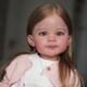 30 Reborn Doll Toddler Girl with Rooted Long Hair, Painted Vinyl Cloth Body