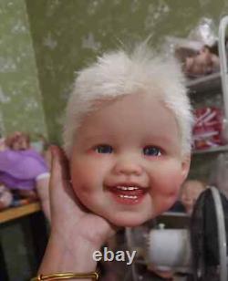 30in Artist Handmade Reborn Baby Doll Toddler Boy Hand-Rooted Short Hair Art Toy