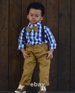 30in Artist Painted Reborn Baby Doll Hand-Rooted Hair Realistic Toddler Boy Gift