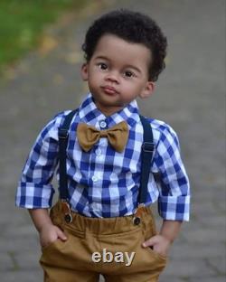 30in Artist Painted Reborn Baby Doll Hand-Rooted Hair Realistic Toddler Boy Gift